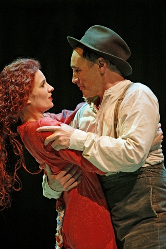 Tracey Maloney as the Troll Princess and Mark Rylance 
 Photo