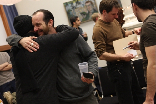 Denis O'Hare greets David Yazbek Photo