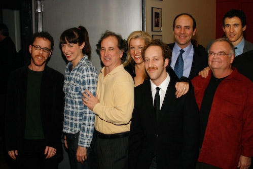 l-r: Playwright Ethan Coen, Elizabeth Marvel, Mark Linn Baker, Mary McCann, Joey Slot Photo