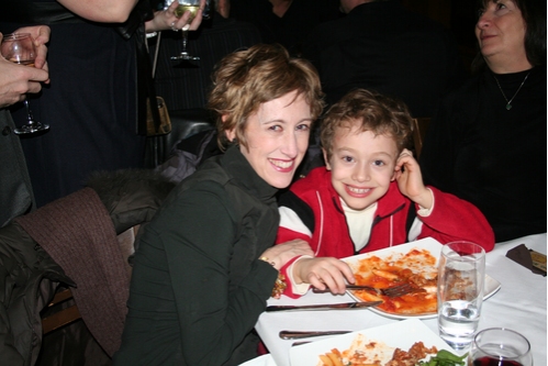Valerie Wright with her son Luca Photo