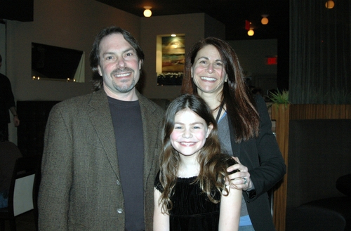 Lily Maketansky (Helen Keller) and her parents Lisa and Mitch Photo