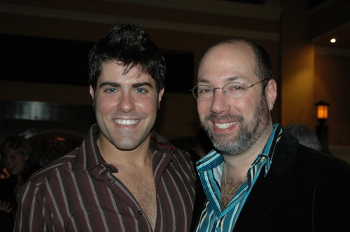 Steven Nicholas (Harry Houdini) and B J Forman (Scenic Designer) Photo