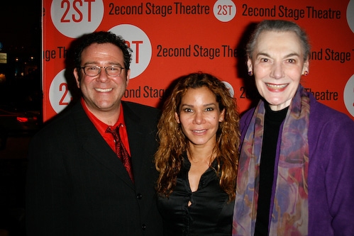 Michael Greif, Daphne Rubin-Vega, and Marian Seldes Photo