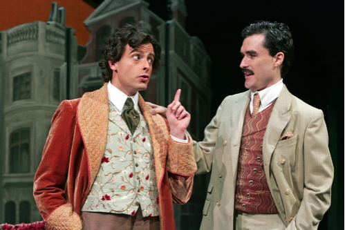 l-r: Michael Gotch as Algernon Moncrieff and Tommy Schrider as Jack Worthington Photo