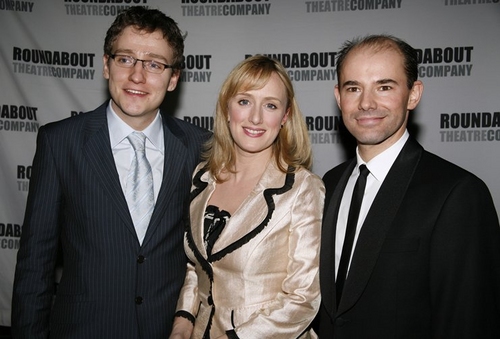 Director Sam Buntrock, Jenna Russell and Daniel Evans Photo
