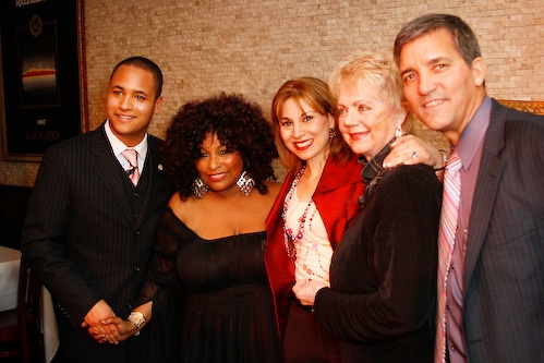 Emil Calcano, Chaka Khan, Valerie Smaldone, Janet Carroll, and Bruce Dimpflmaier Photo