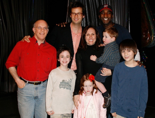 Molly Shannon and family meet with Eddie Korbich, Norm Lewis, Trevor Braun, and Brian Photo