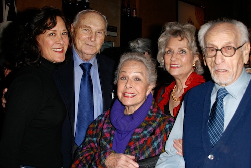 Karen Ziemba, Donald Saddler, Marge Champion, Louise Kerz Hirschfeld, and Eli Wallach Photo