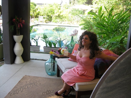Marissa Jaret Winokur: "This is my favorite room -  it's a cabana.
But no, I don't u Photo