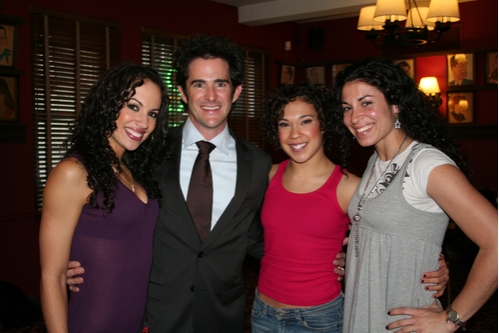 Andy Blanenbuehler with In The Heights cast members; Nina LaFarga Photo