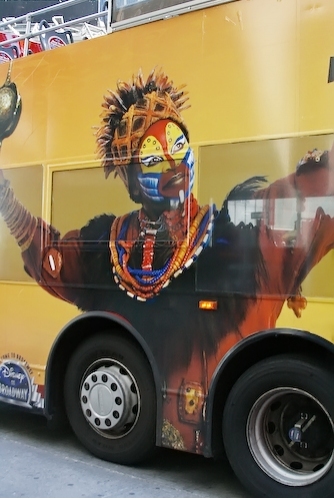 Tshidi Manye on 'The Lion King' bus Photo