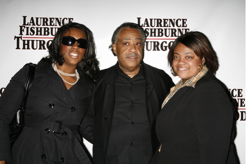 Al Sharpton with daughters Dominque and Ashley Photo