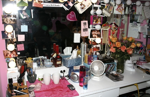 Laura Bell Bundy's dressing room at Legally Blonde
 Photo