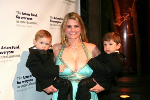 Bonnie Comley with her adorable boys Lenny and Frankie Photo