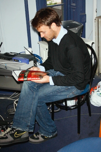 Will Forte prepares his reading
 Photo