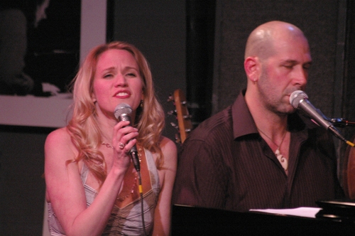 Lauren Kennedy and Jeremy Schonfeld singing "I Was Meant For You"
 Photo