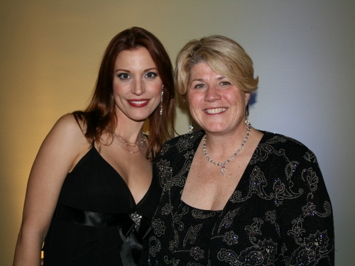 Rachel York with Kathy Kingston, Gala auctioneer Photo