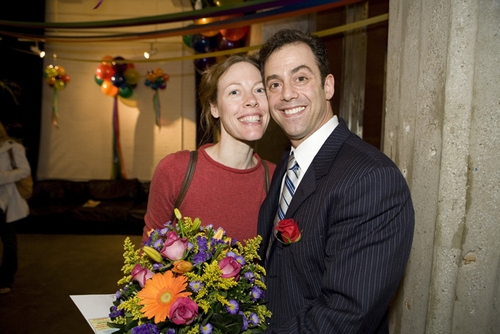 Veanne Cox with Co-Producer Bruce Robert Harris Photo