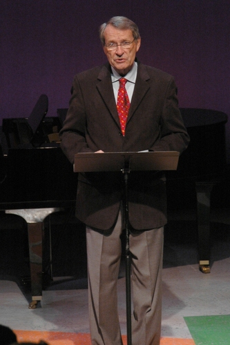 W. David McCoy (Chairman of the Board The York Theatre Company) starts the show Photo