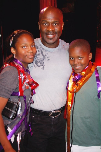 BeBe Winans with children Miya and Benjamin Winans
 Photo