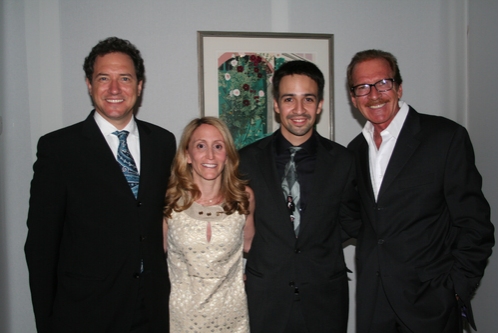 Kevin McCollum, Jill Furman,Lin-Manuel Miranda and Pat O'Brien
 Photo