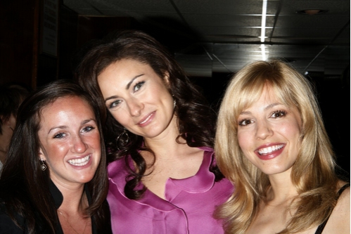 Laura Benanti with her real life sister and Leigh Anne Larkin her stage sister
 Photo