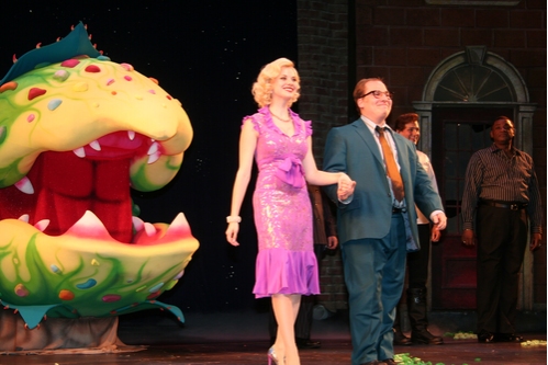 Audrey II, Jenny Fellner (Audrey) and Jared Gertner (Seymour)
 Photo