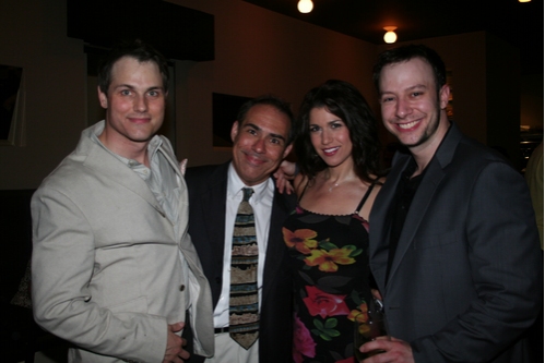 Asa Somers with cast members Darin DePaul, Stacey Harris and  Photo