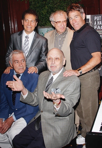 Michael Feinstein, Charles Strouse, Lee Adams, Sheldon Harnick,Stephen Schwartz Photo