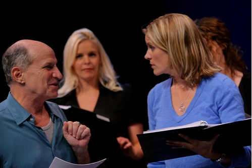 Stephen Mo Hanan and Jenn Colella with Bryn Dowling in the background Photo
