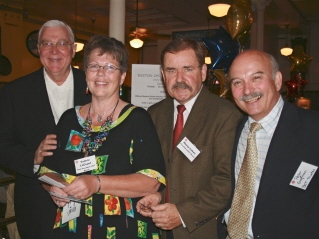 Paul Senecal of Brookline, raffle organizer; Valerie LaCount of Chelsea, past preside Photo