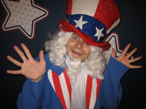 Andrew Keenan-Bolger shows his patriotic side as Uncle Sam for VOTE! Photo