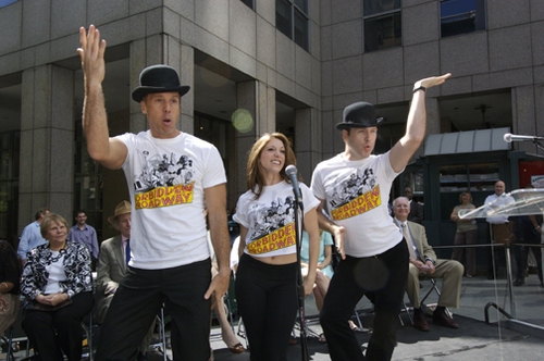 Michael West and Jared Bradshaw performing "Glossy Fosse" from FORBIDDEN BROADWAY   Photo