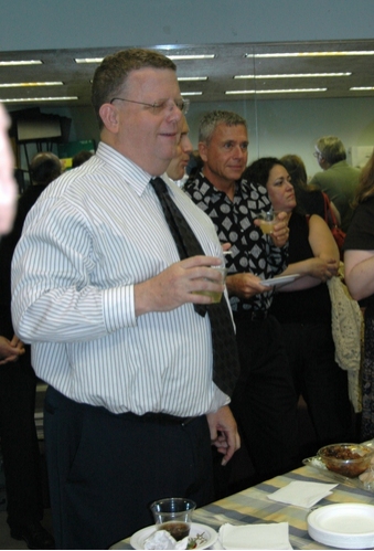 James Morgan toasting the cast and crew
 Photo