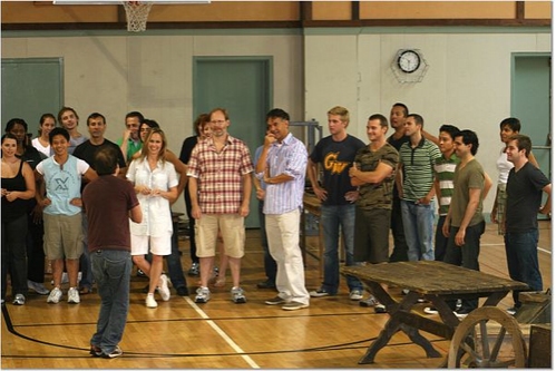 Richard Jay-Alexander conducts the cast. Photo