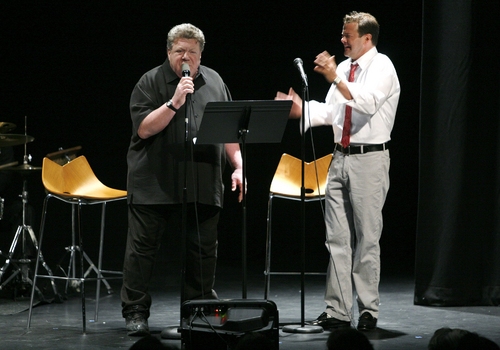 George Wendt and Clarke Thorell Photo