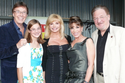 Loni Anderson with grandaughter, Megan Hoffman, husband Bob Flick, Ron Linder and Kat Photo