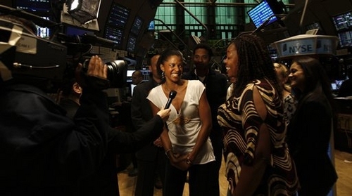 Photo Coverage: The Cast of RENT Rings The NYSE Opening Bell Image
