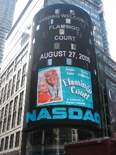 Photo Flash: Jamie Farr and Anita Gillette of 'Flamingo Court' Ring NASDAQ Bell 