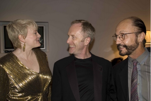 Alison Arngrim and husband Bob Schoonover, with Hywel Sims (GMCLA Executive Director) Photo