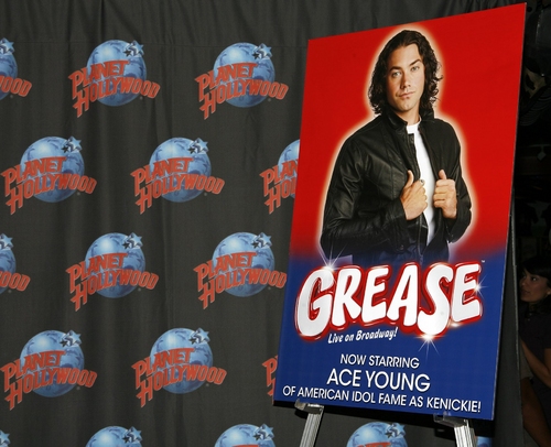Photo Coverage: Ace Young Celebrates 'Grease' Debut; Donates T-Bird Jacket to Planet Hollywood Image