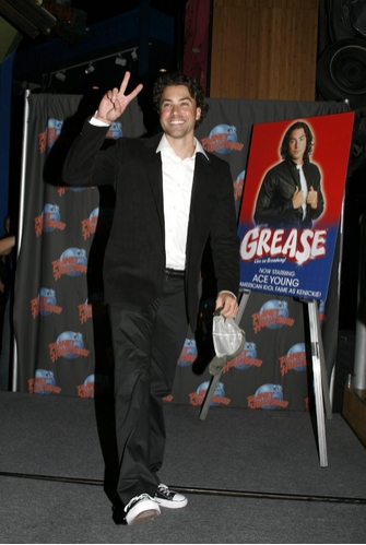 Photo Coverage: Ace Young Celebrates 'Grease' Debut; Donates T-Bird Jacket to Planet Hollywood Image