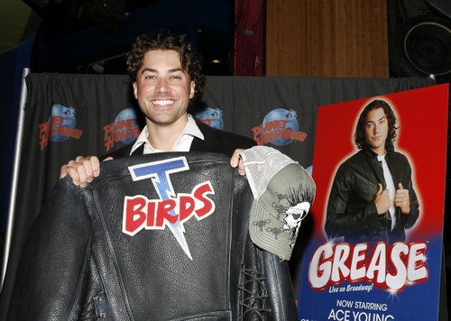 Photo Coverage: Ace Young Celebrates 'Grease' Debut; Donates T-Bird Jacket to Planet Hollywood Image