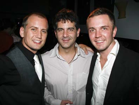Upright Cabaret producers Chris Isaacson and Shane Scheel with Rubicon Exec. producer Photo