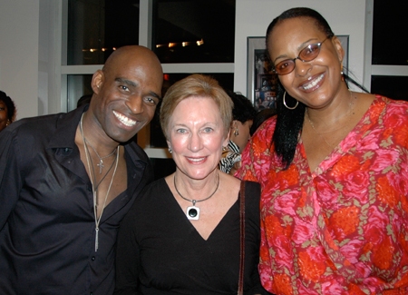 Derric Harris, Press Relations Director Barbara Martalus and Inga Ballard

 Photo