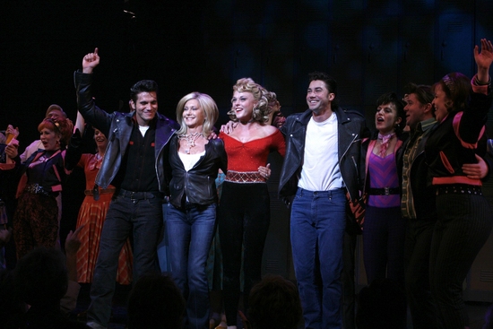 Derek Keeling, Olivia Newton-John, Ashley Spencer, Ace Young and cast Photo