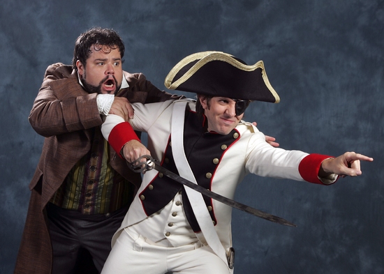 Jeremy Kelly as Figaro and Brian Stucki as Count Almaviva Photo