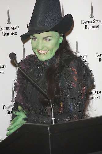 Photo Coverage: Kerry Ellis and Stephen Schwartz Light the Empire State Building WICKED Green Image