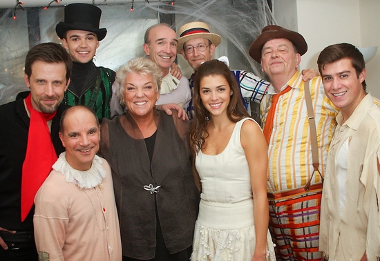 Tyne Daly backstage with the cast of The Fantasticks
 Photo