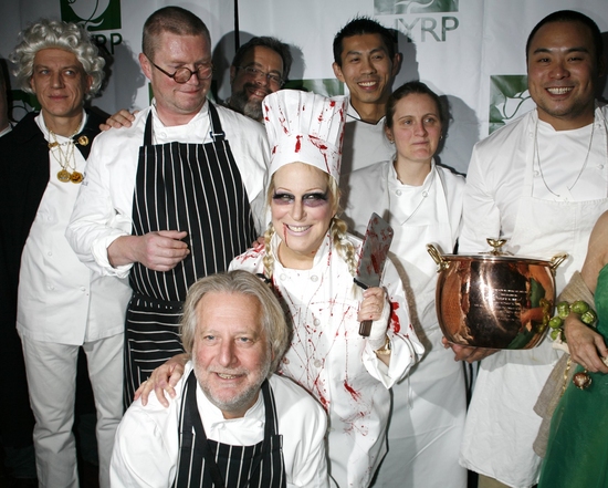 Bette Midler with guest Chefs Kurt Gutenbrunner, Fergus Henderson and April Bloom

 Photo